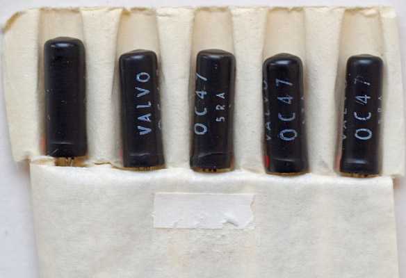 Valvo OC47 transistors