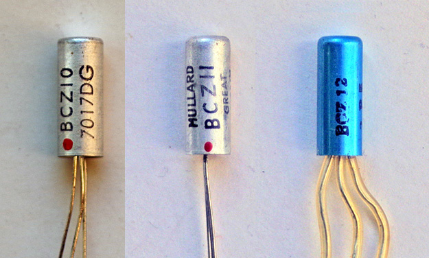 Mullard silicon transistors