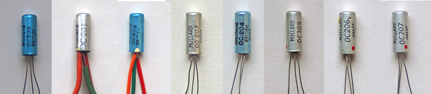 Mullard silicon transistors