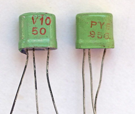 PYE V10/50 transistors