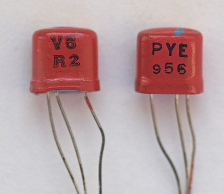 PYE V6/R2 transistors